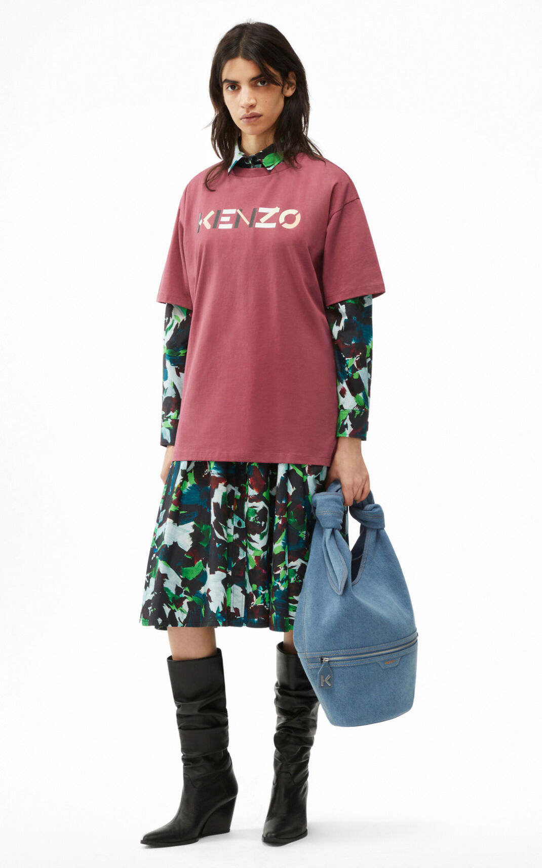 Kenzo Logo oversized Ženska Majice Črna SI-9594237